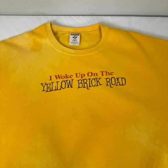 I Woke Up On The Yellow Brick Road Custom Wizard of Oz Vintage Sweatshirt XL - Picture 5 of 8